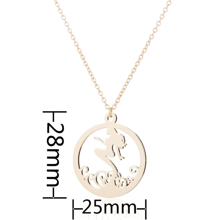 Mermaid necklace, European and American ins mermaid pendant cross-border e-commerce hot selling spot wholesale