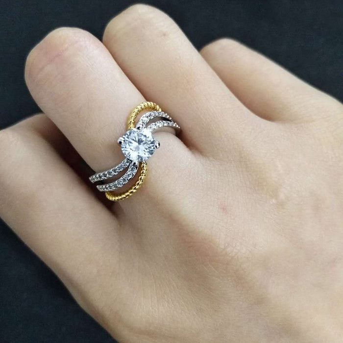 Anillo de diamantes de imitación