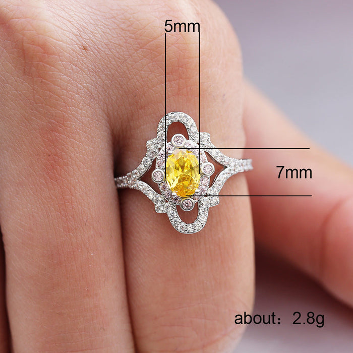 Oval Zirconia Engagement Ring