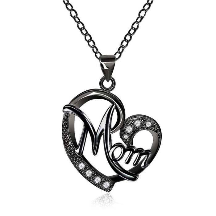 Heart Shaped Diamond Pendant Necklace Mother's Day Gift