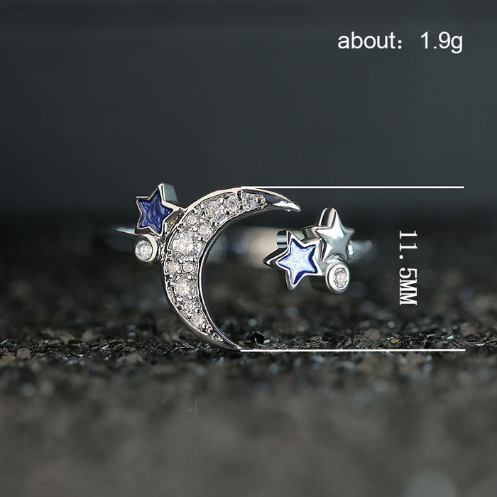 Gold-plated heart-shaped ring with colored zircon