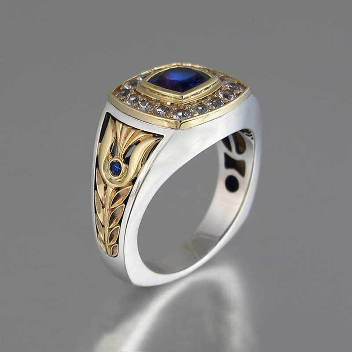 Two-tone vintage business men's ring