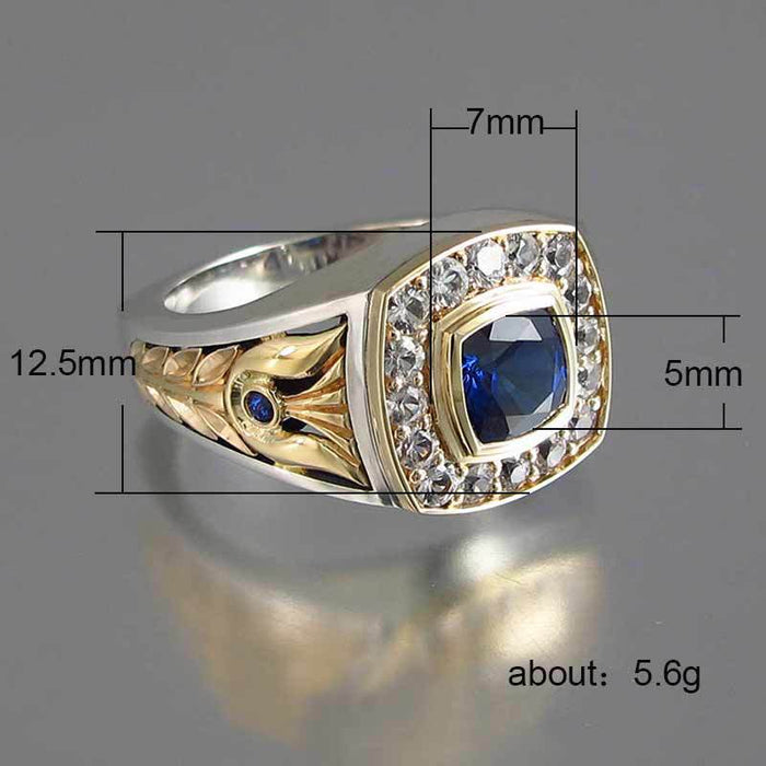 Two-tone vintage business men's ring