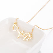 Love electrogram necklace, European and American necklace Mother's Day small animal wolf bear paw clavicle chain fashion wholesale - wallojewerly 