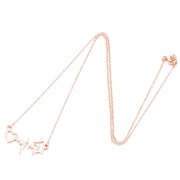 Love electrogram necklace, European and American necklace Mother's Day small animal wolf bear paw clavicle chain fashion wholesale - wallojewerly 