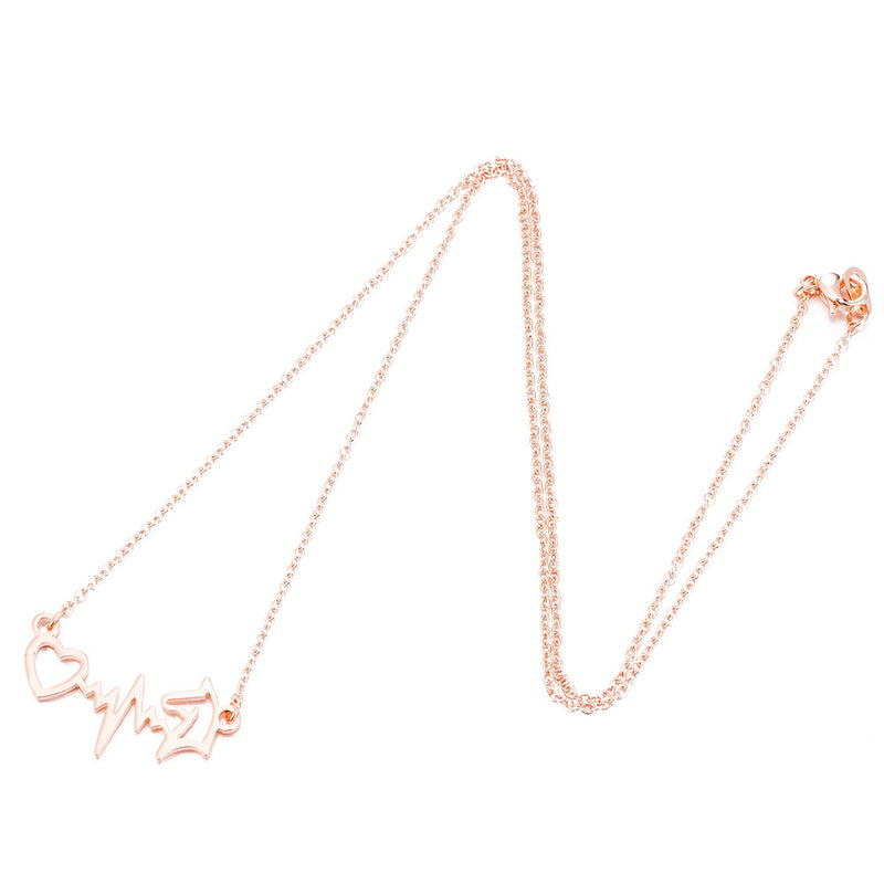 Love electrogram necklace, European and American necklace Mother's Day small animal wolf bear paw clavicle chain fashion wholesale - wallojewerly 
