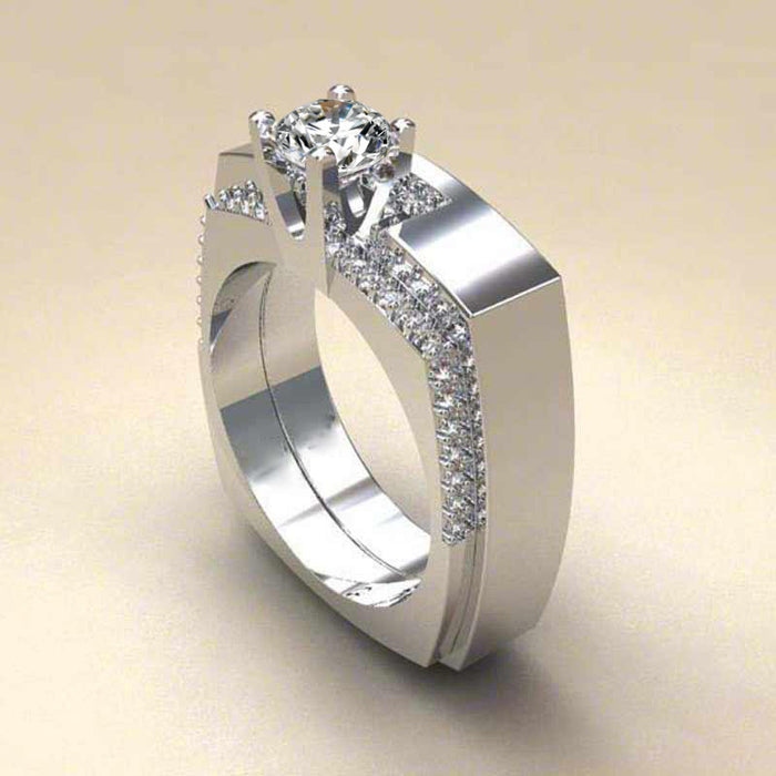 Gold-plated ring with colored zircon stars