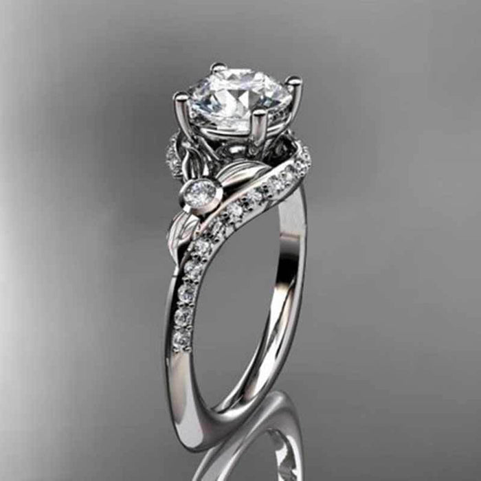 Gold Plated Oval Zirconia Simple Ring
