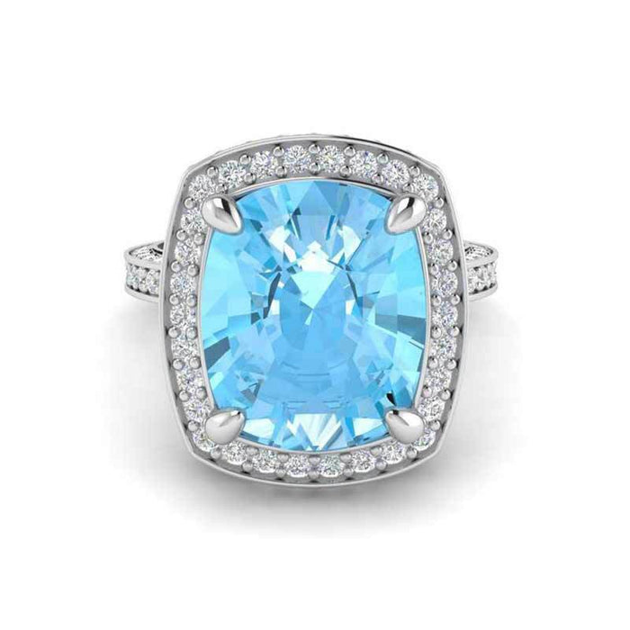 Gold-plated hollow zircon double-layer ring