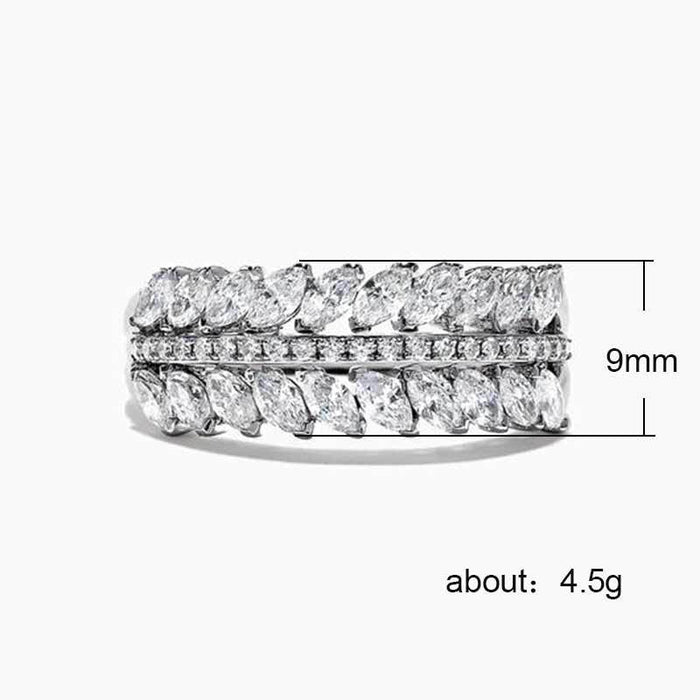 Gold-plated oval zircon full diamond ring