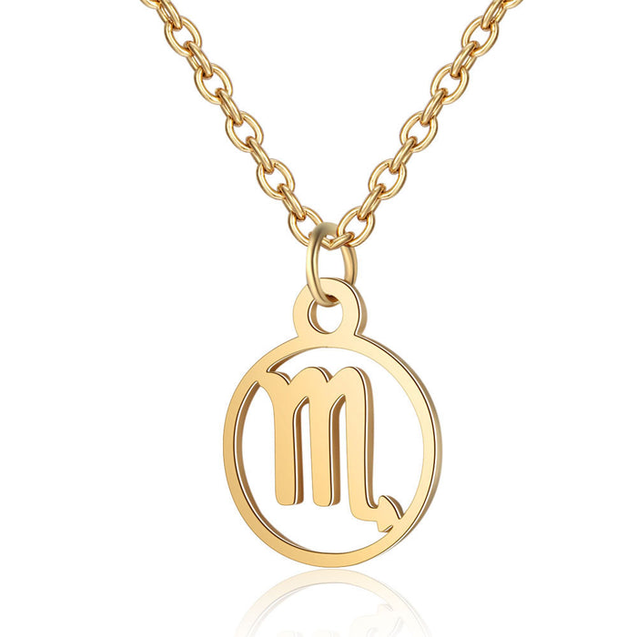 Mother holding child necklace and earrings set, 18K gold love geometric three-piece jewelry set