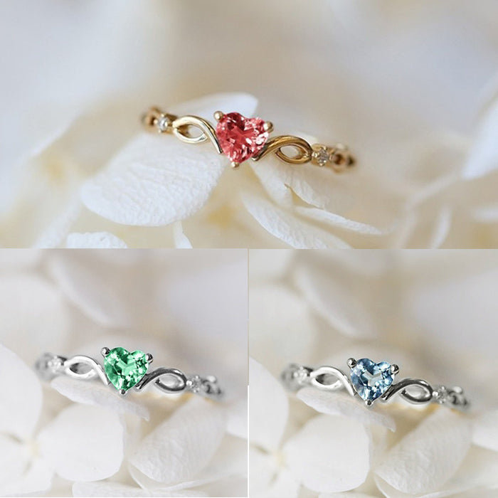 Heart-Shaped Zirconia Diamond Ring