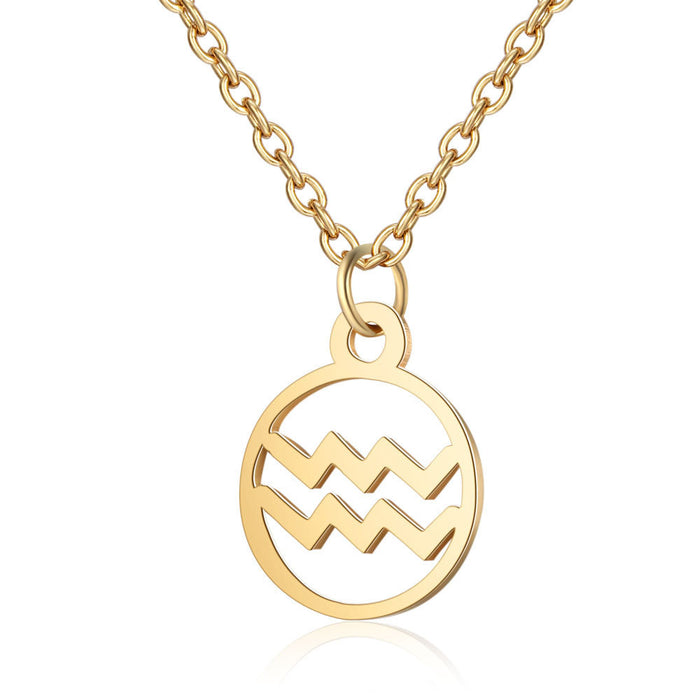 Mother holding child necklace and earrings set, 18K gold love geometric three-piece jewelry set