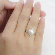 Artificial pearl ring Valentine's Day Mother's Day jewelry gift ring - wallojewerly 