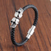 Bracelet Titanium Steel Stainless Steel Men's Bracelet Leather Bracelet - wallojewerly 