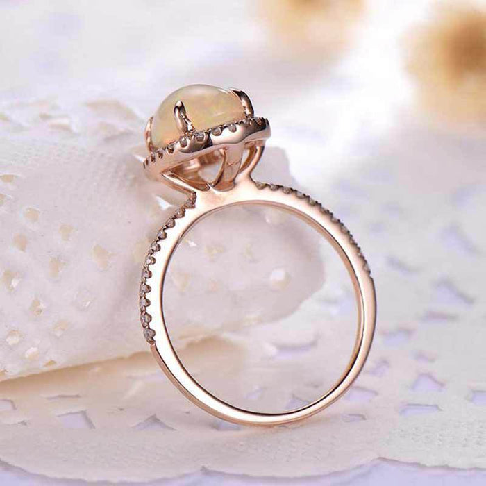 White gold plated zircon hollow butterfly ring