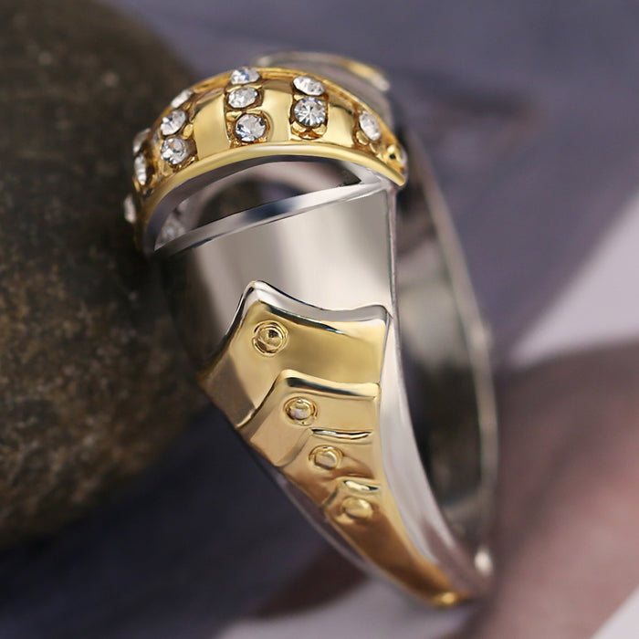 Anillo para hombre con forma de boca de pez dorado