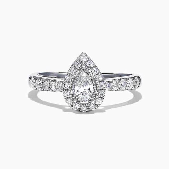 White gold plated zircon personality open ring