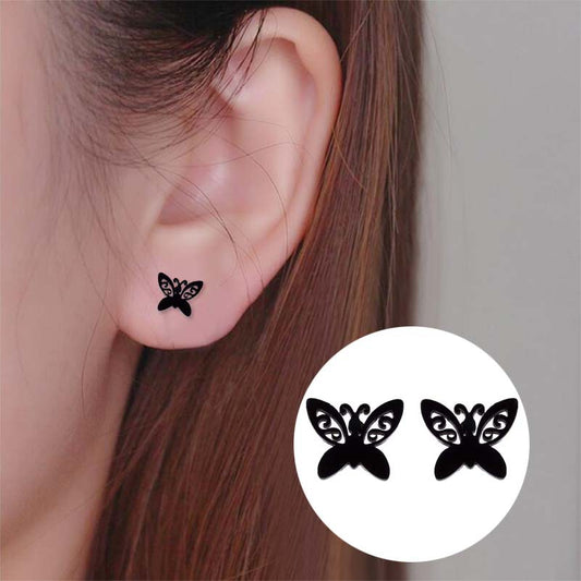 Butterfly Stainless Steel Stud Earrings - Simple and Fresh Animal Jewelry