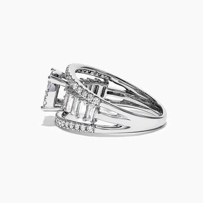 Gold-plated zircon and pearl ring