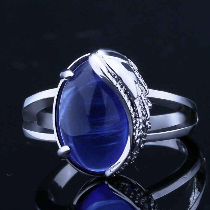 Angel Wings Ring with Sapphire