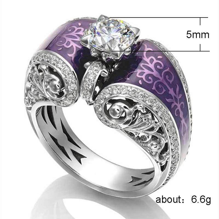 Gold-plated copper adjustable open ring with diamonds