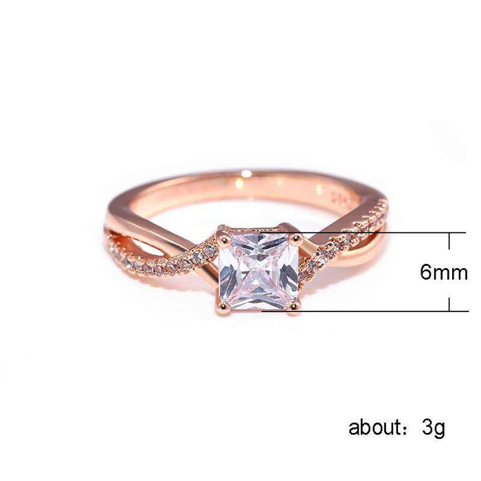 Micro-paved colored zircon flower ring for women