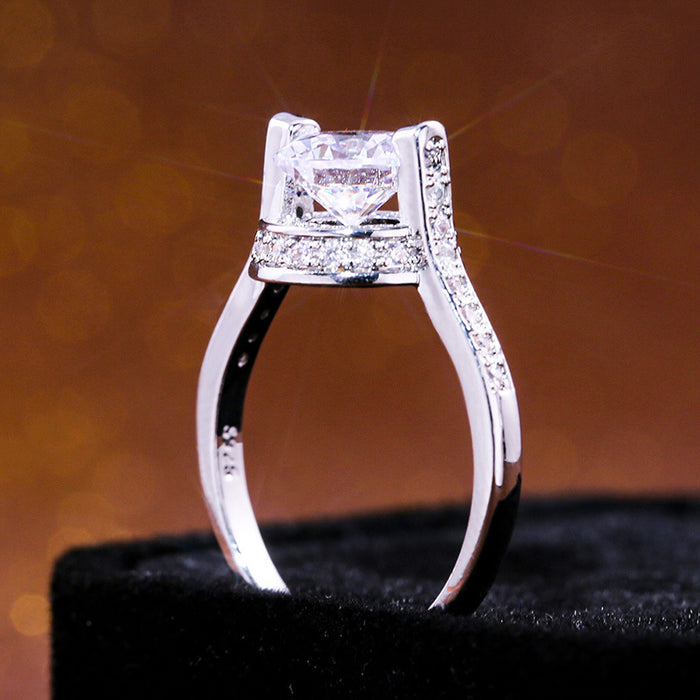 Creative Suspended Zirconia Engagement Ring