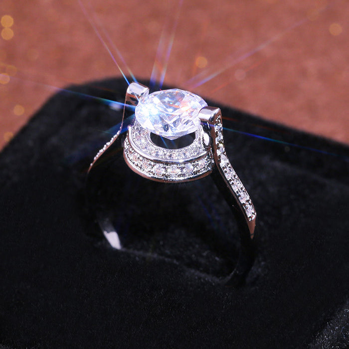 Creative Suspended Zirconia Engagement Ring