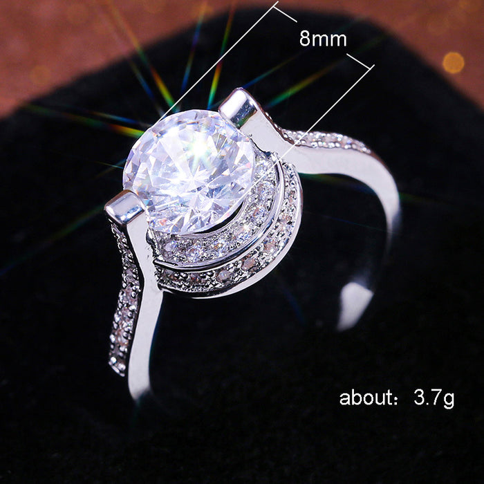 Creative Suspended Zirconia Engagement Ring