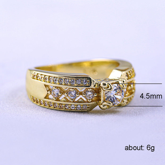 Men's fashion ring with zircon