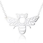Necklaces Stainless Steel Hollow Bee - wallojewerly 
