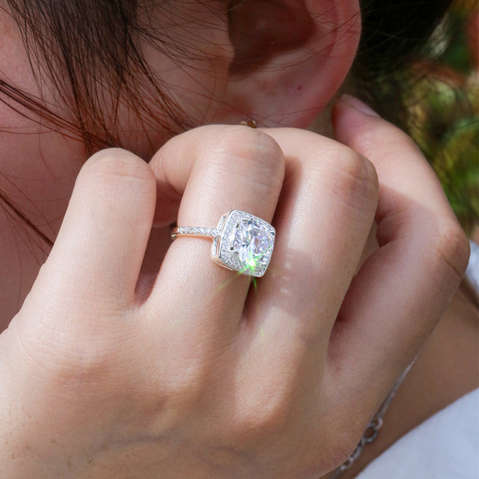 Oversized Marquise-Shaped Zirconia Ring