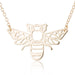 Necklaces Stainless Steel Hollow Bee - wallojewerly 