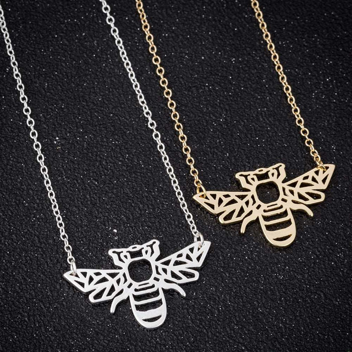 Necklaces Stainless Steel Hollow Bee