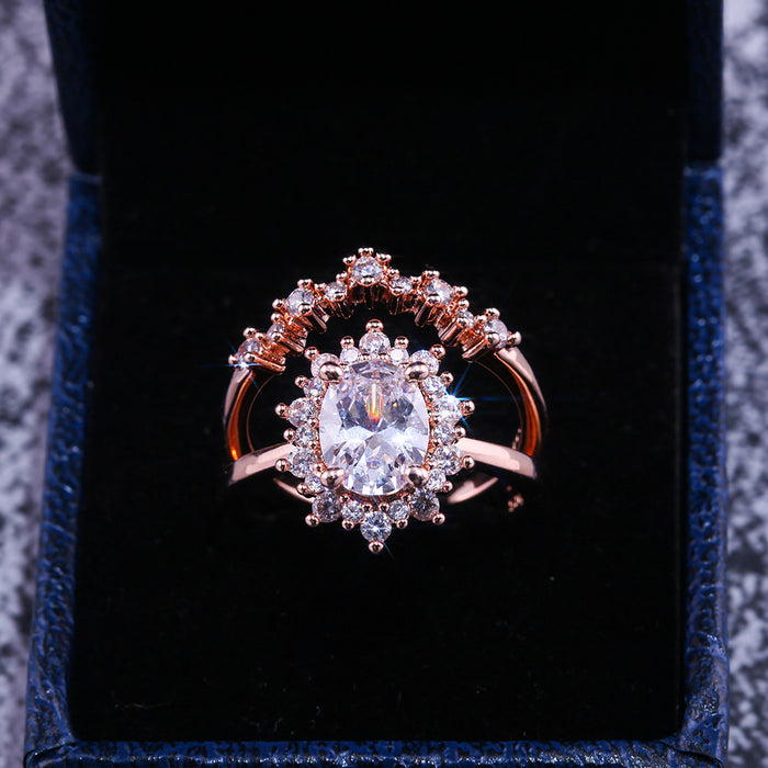 Creative honeycomb bee hollow ring