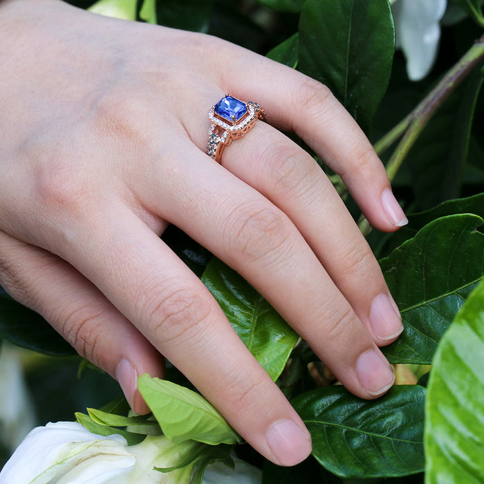 White gold plated diamond simple ring