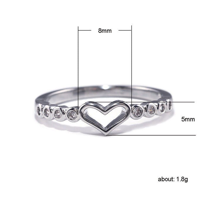 Small fresh love ring female index finger ring accessories