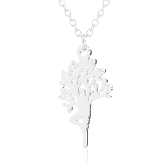 Collar de árbol de Dios, colgante de planta de árbol de la vida de acero inoxidable con diosa europea y americana, cadena de clavícula al por mayor