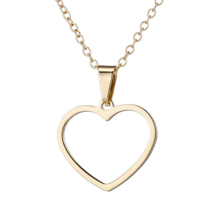 Collar de clavícula con corazón geométrico, colgante de amor para el Día de la Madre, collar sencillo