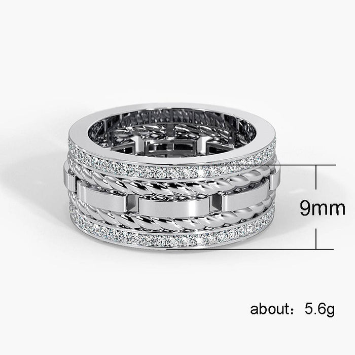 Gold-plated copper and zircon petal ring
