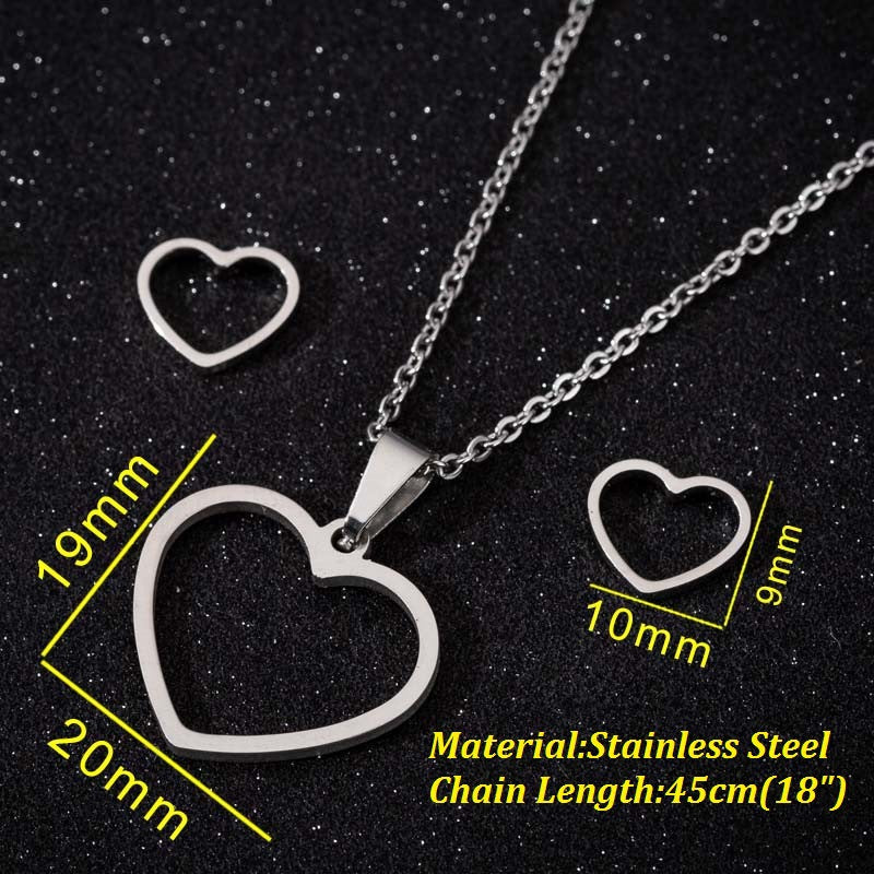 Geometric heart clavicle necklace, Mother's Day love pendant gift simple necklace