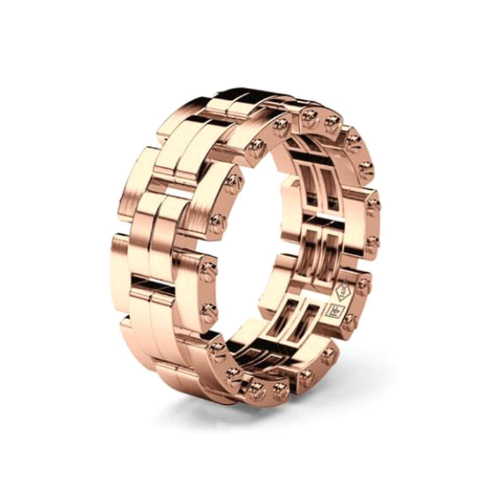 Rose gold creative engagement rings for men and women personalized fashion rings