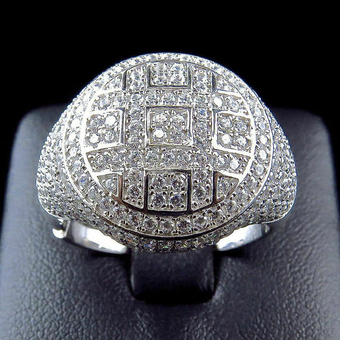 Retro ethnic style alloy full diamond wedding ring