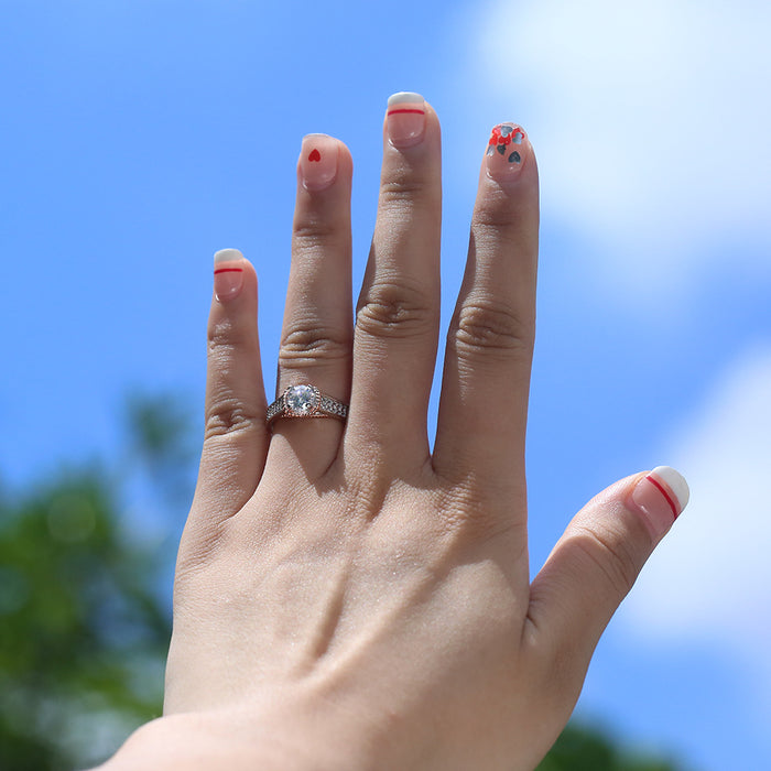 Anillo de lujo con pluma de águila turquesa