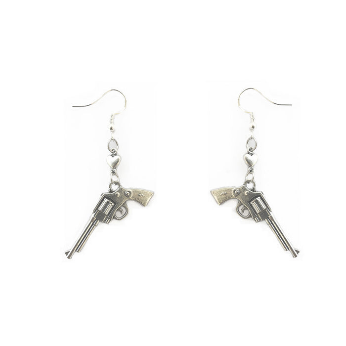 Hip-hop punk earrings S925 silver needle cool girl earrings