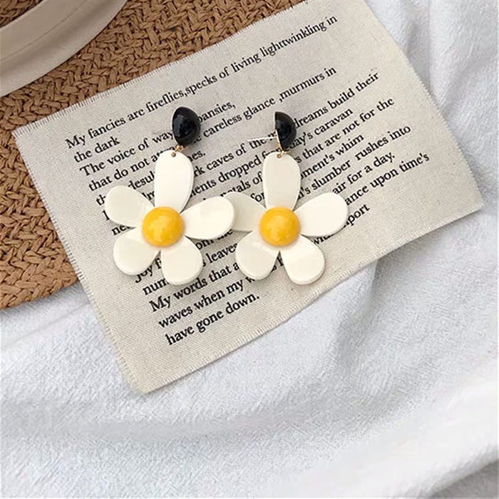 Fresh Daisy Earrings Korean Sweet Temperament Earrings