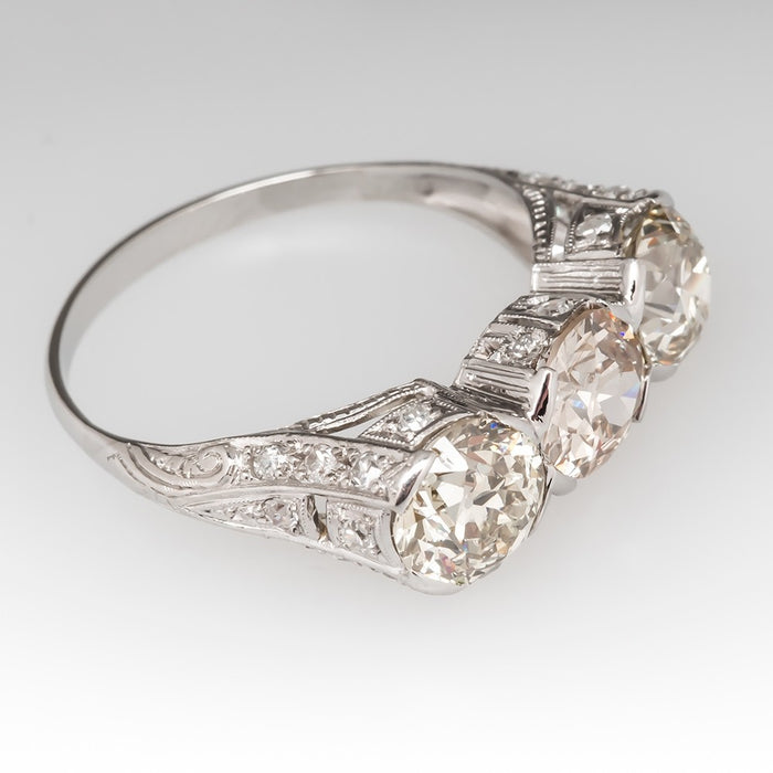 White gold plated micro-paved zircon women's ring