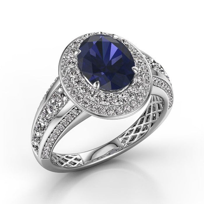 Classic Four-Prong Sapphire Goddess Ring