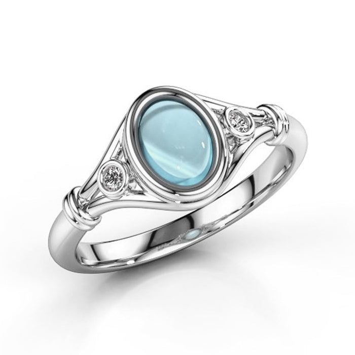 Simple and elegant turquoise ring for women, versatile and trendy